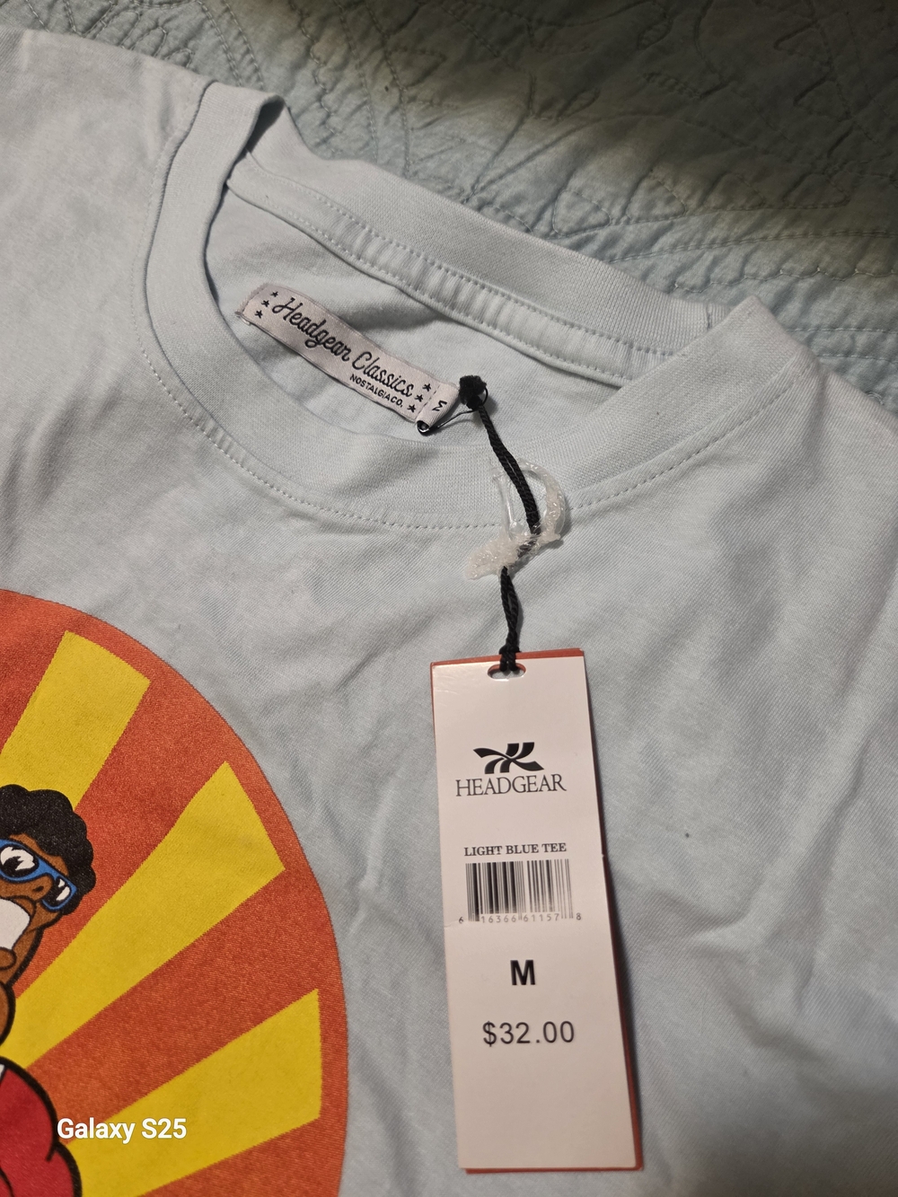 Classic Light Blue Crewneck Tee with Tag